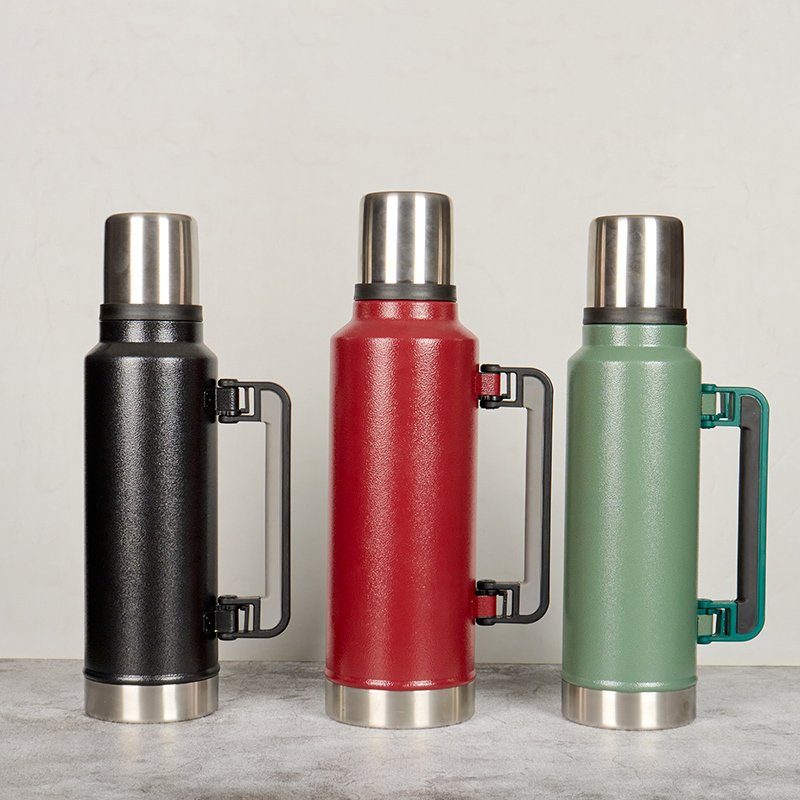 Wholesale Customized Stainless Vacuum Flask Tumbler With Cup 1000ml Big Capacity Vacuum Thermos Flask