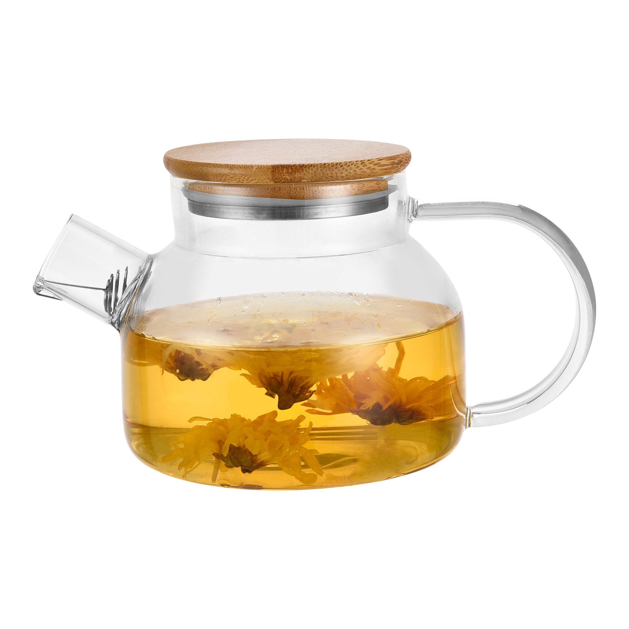 Factory Sale Cold Water Bottle Glass Tea Kettle For Fruit With Flower Tea 800 ML Water Pots