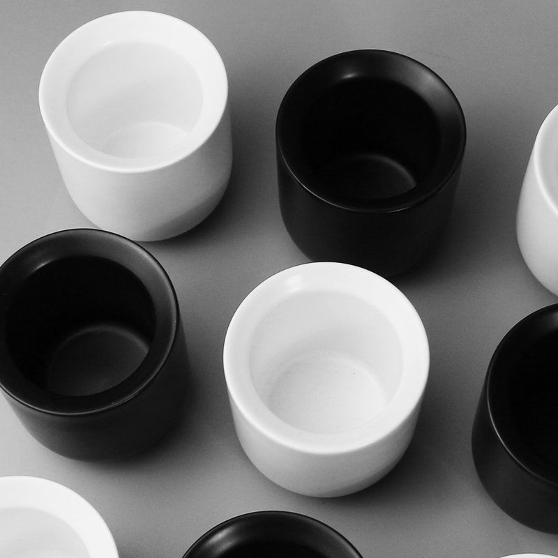 NIBU New Arrival Black Insulated Porcelain Tea Cup Coffee Set Ceramic Mug Tea Reusable Coffee Cup Mug