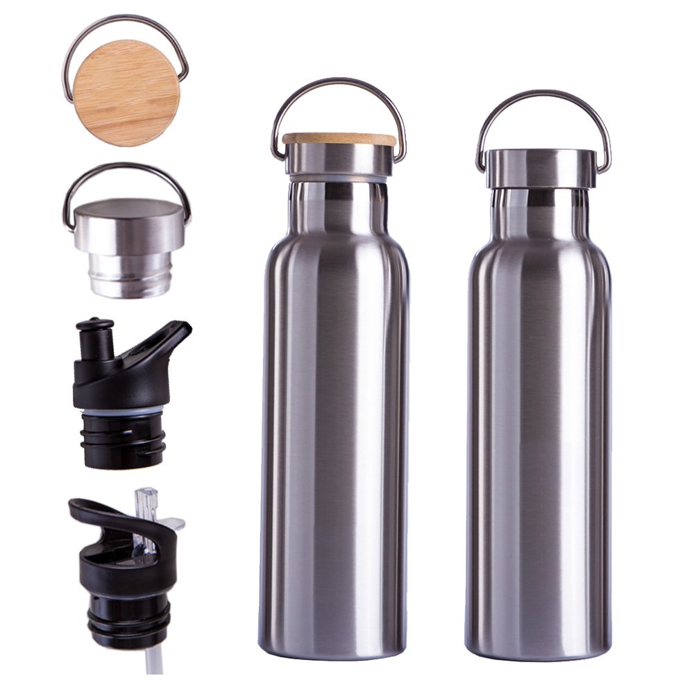 GV013 new Wholesale Oem Water Bottle 500ml 750ml 1L Custom Logo Insulated Vacuum Top Handle Double Wall 304 Stainless Steel Wate