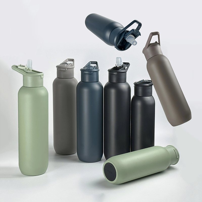 ROWEY 18oz Wholesale Vacuum Thermal Flask Insulated Sport Drinking Water Bottles with Flip Top Lid
