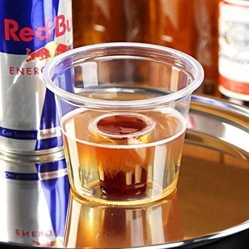 200ML Clear Party Plastic Power Bomb Shot Cups for Jelly Reusable Clear Plastic Cups Shot Glass for Party Bar Festivals Parties