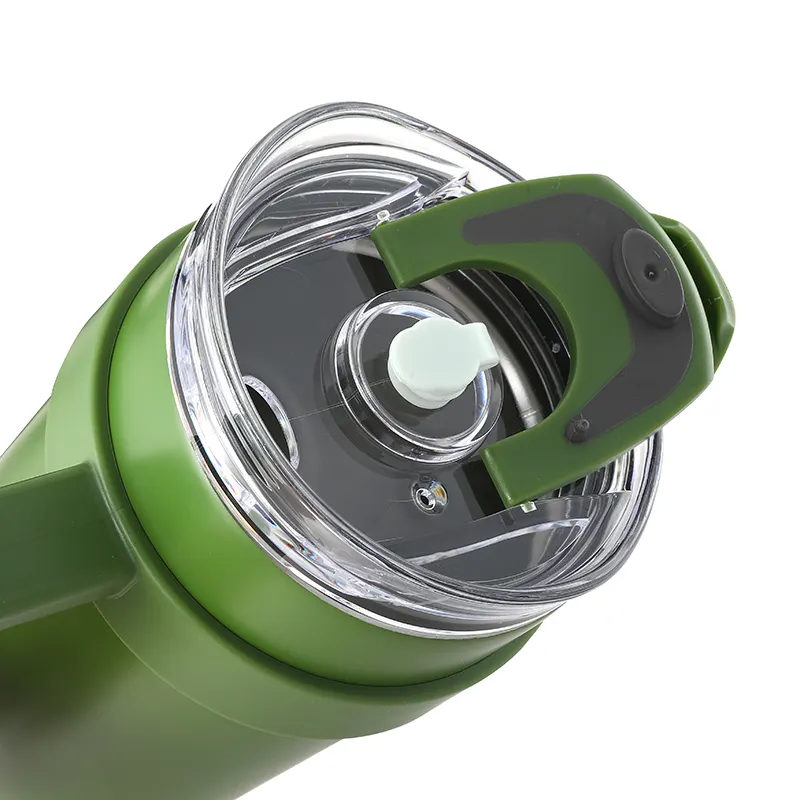 40 oz Coffee Car Cup With Handle Insulated Tumbler Stainless Steel Vacuum Flasks Portable Water Bottle