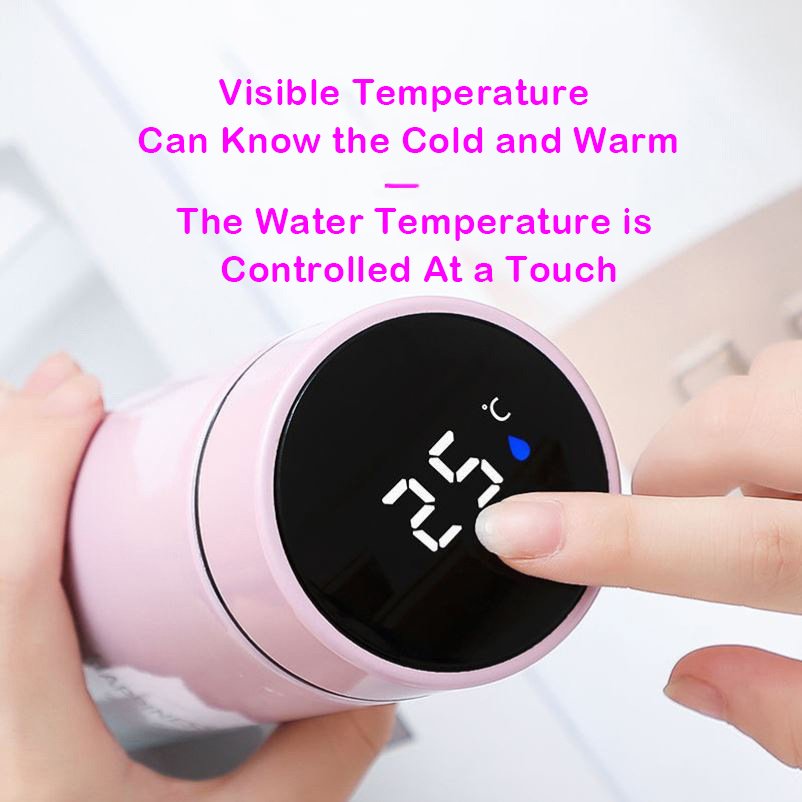Custom Logo Smart Water Bottle Thermos Tumbler Digital Termo Vacuum Flasks with LED Temperature Display Intelligent Bottles Cup