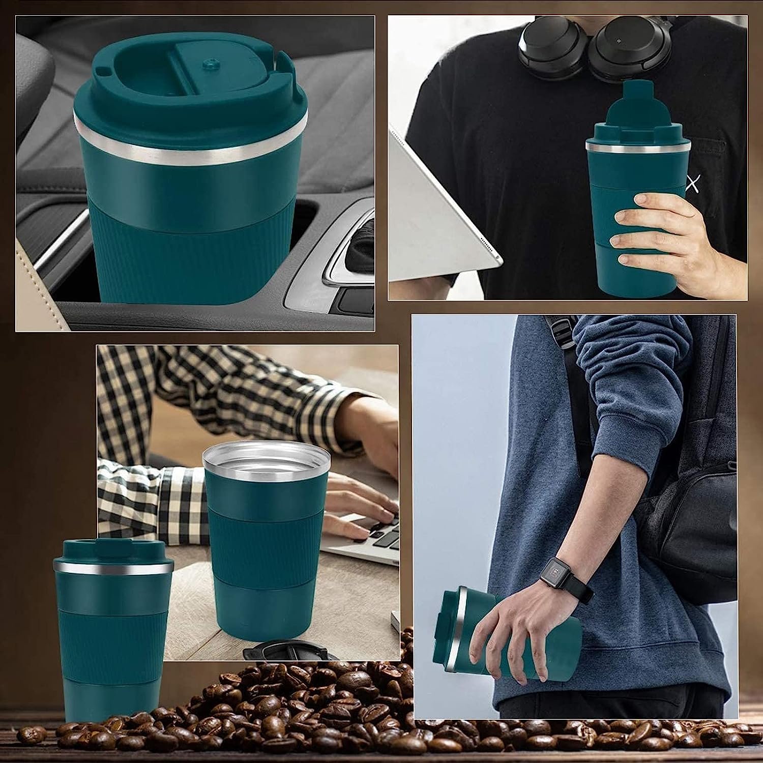 CHUFENG 12 Oz Travel Coffee Mug Cup Stainless Steel Insulation Vacuum Thermos Reusable Spill Proof Tumbler