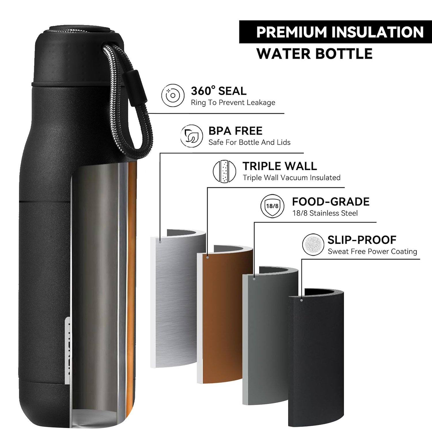 Custom Insulated Vacuum Flasks & Thermoses Outdoor Sports Water Bottle Stainless Steel Water Bottle For Child