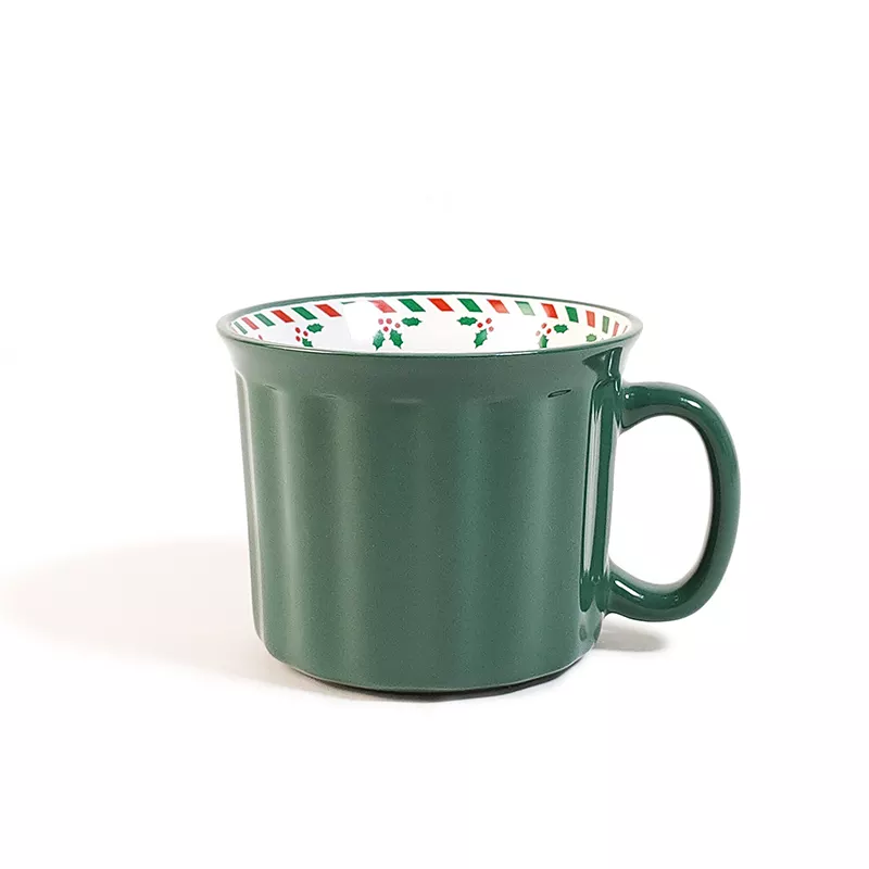Stoneware Ceramic Coffee Mugs Ceramic Embossed Christmas Mug Ceramic Cups