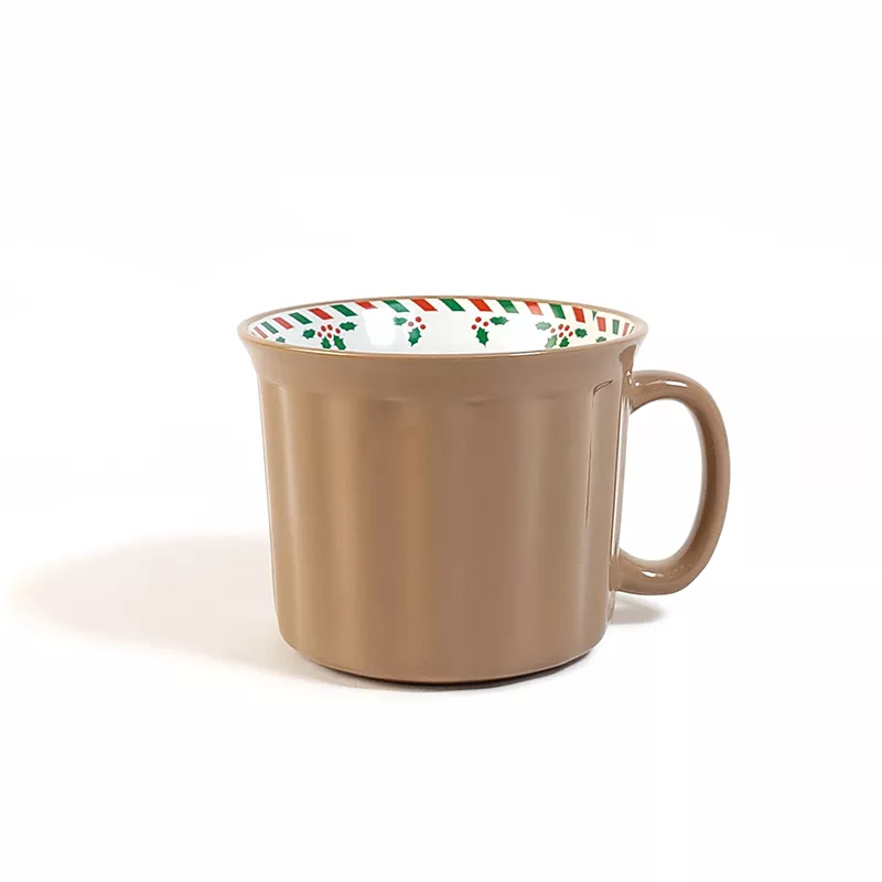 Stoneware Ceramic Coffee Mugs Ceramic Embossed Christmas Mug Ceramic Cups