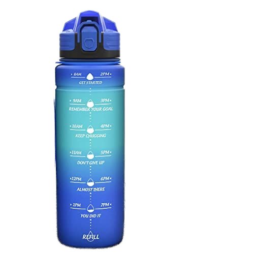 BPA-Free Multi-Purpose 2L Half Gallon Silicone Sports Water Bottles Direct Drinking Gym Fitness Motivational Set with Lid