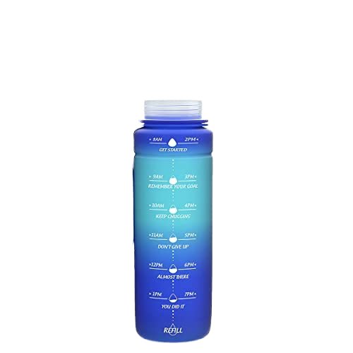 BPA-Free Multi-Purpose 2L Half Gallon Silicone Sports Water Bottles Direct Drinking Gym Fitness Motivational Set with Lid