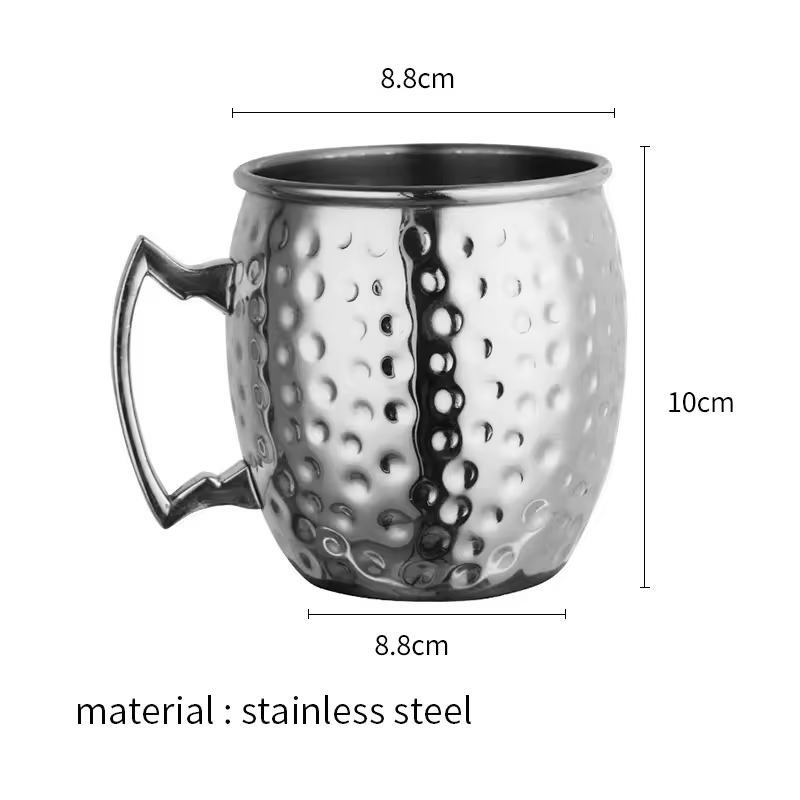 Cocktail Moscow Mule Copper Plated Rose gold Black Silver Stainless Steel 120z 160z Moscow Mule Mug for party home camping