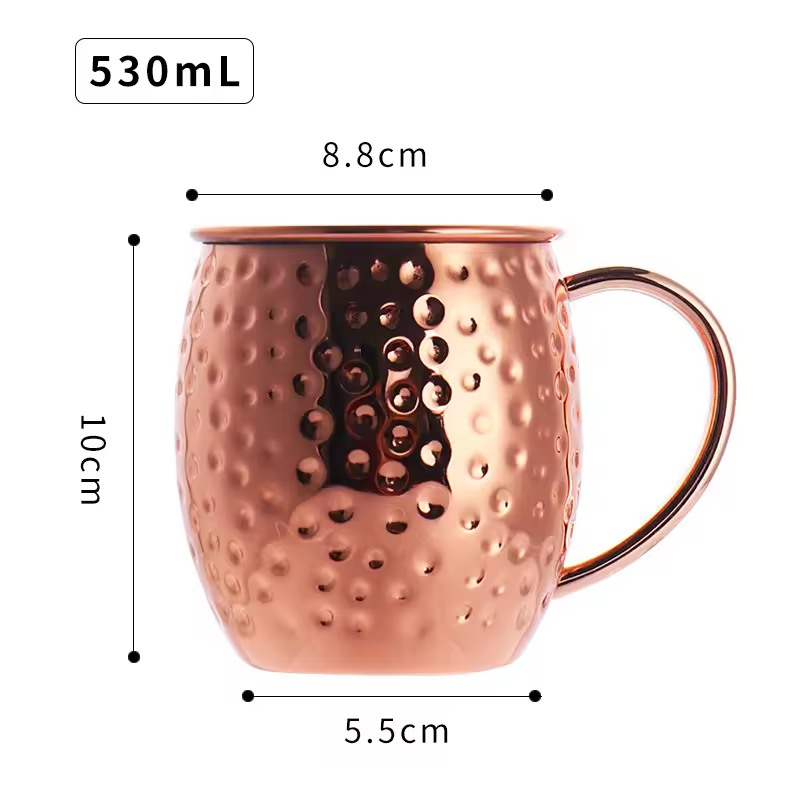 Cocktail Moscow Mule Copper Plated Rose gold Black Silver Stainless Steel 120z 160z Moscow Mule Mug for party home camping
