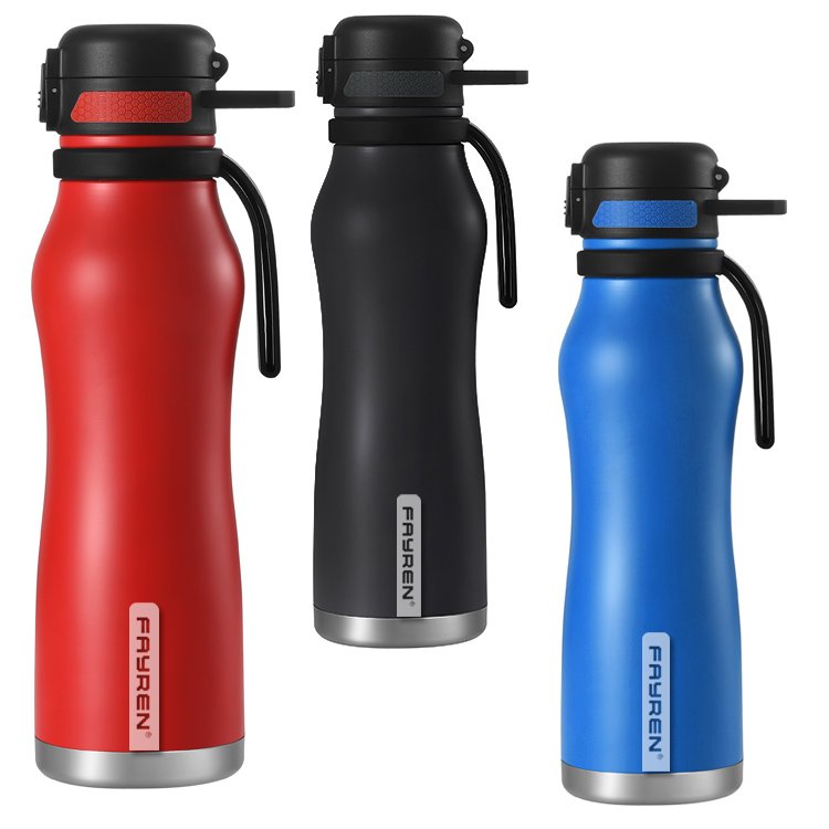 Fayren new style 32OZ double wall insulated metal vacuum flask stainless steel sports water bottle