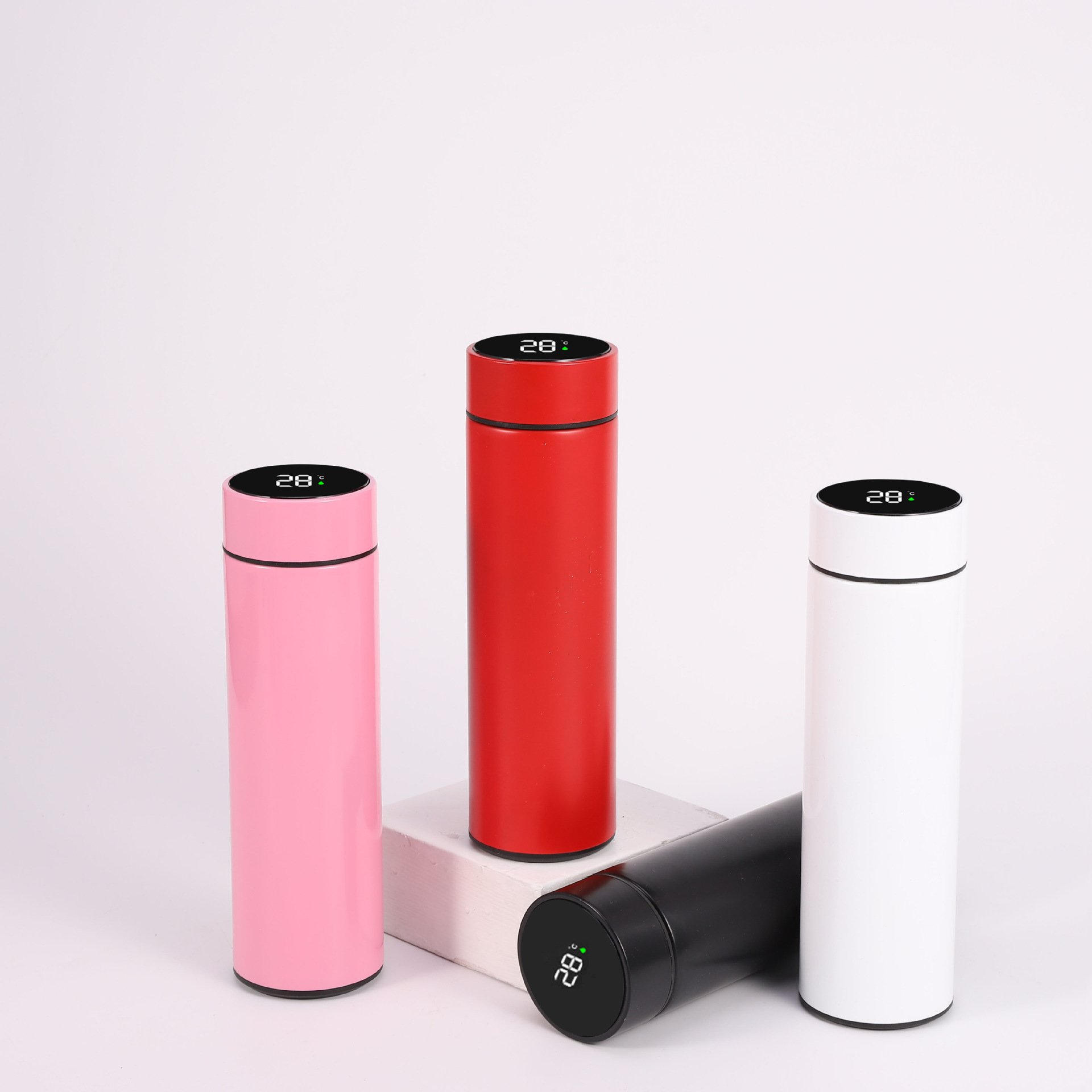 Business Temperature Display Drink 500ml 17oz Stainless Steel Smart Thermos Led Water Bottles Coffee Mugs Tumbler Cups Reminder