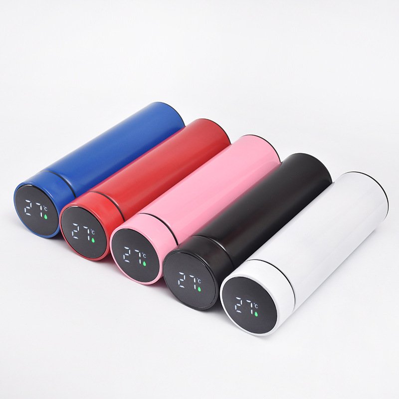 Business Temperature Display Drink 500ml 17oz Stainless Steel Smart Thermos Led Water Bottles Coffee Mugs Tumbler Cups Reminder