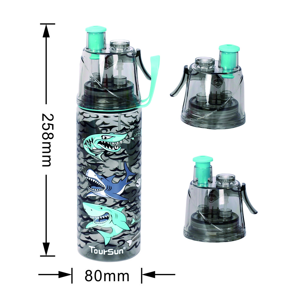 toursun 590ml Outdoor Kids Water Bottles Student Plastic Water Bottle With Straw smiggle spray water bottle