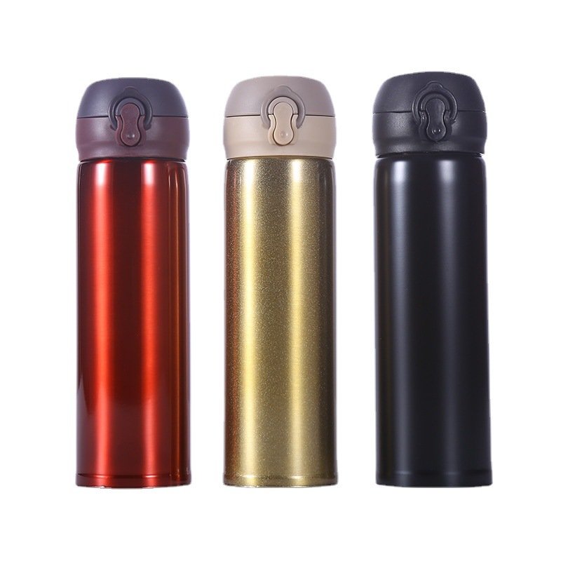 FX Factory Wholesale 500ml Thermos Bouncing Cup With Custom Logo Free One-click Flip Cover Water Bottle