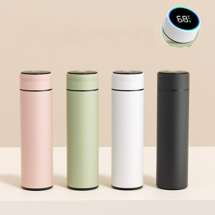 Wholesale 500ml Intelligent Digital Flasks Vacuum Flask With Display Temperature Smart Water Bottle for Hot and Cold Water