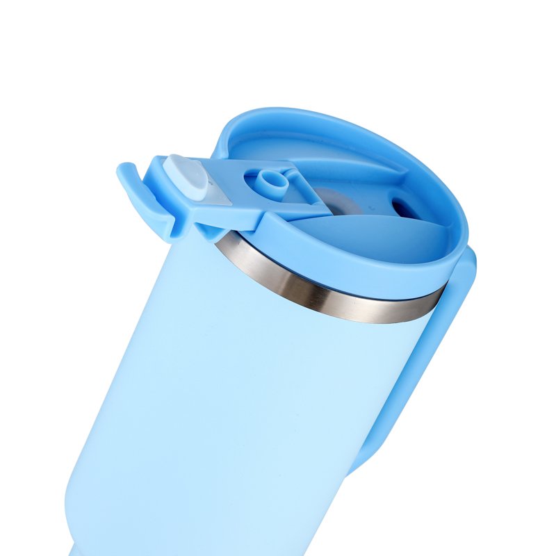 40 oz Tumbler with Handle and Straw Insulated Stainless Steel Water Bottle Iced Coffee Cup Travel Mug