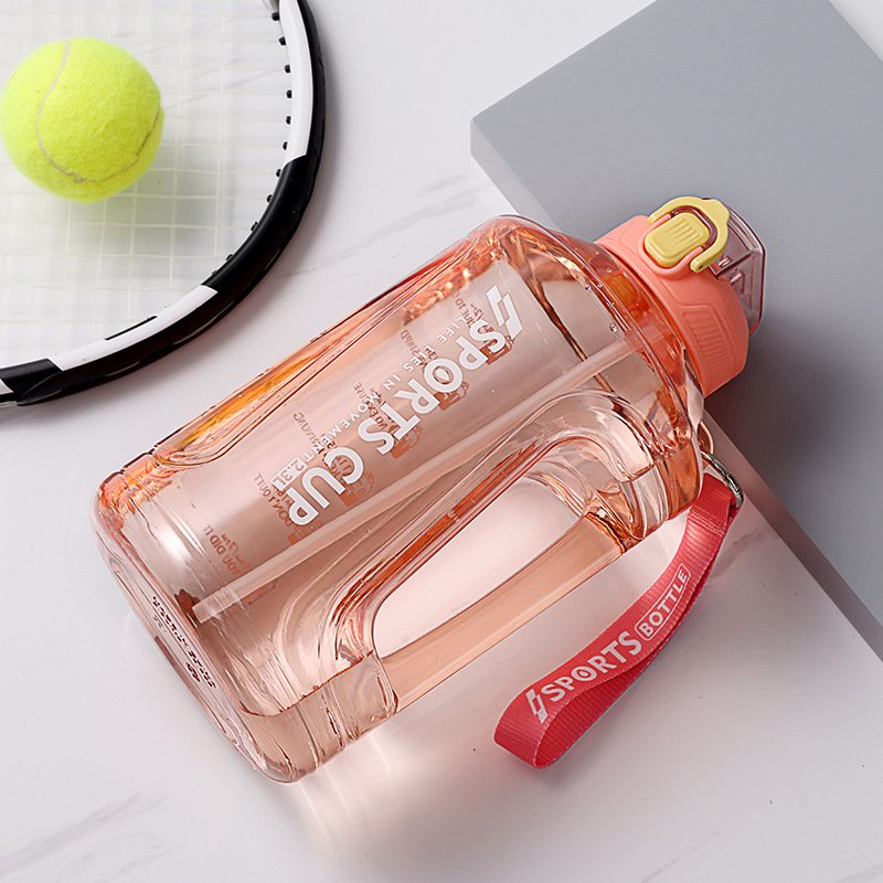 Large Capacity Ton Cup Men's Sports Water Bottle Fitness Gym Plastic Water Bottle