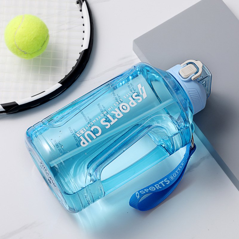 Large Capacity Ton Cup Men's Sports Water Bottle Fitness Gym Plastic Water Bottle