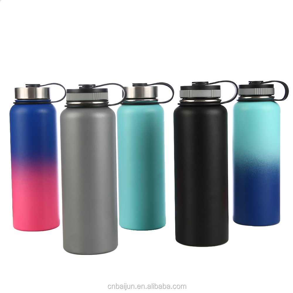 Hot Water Bottle Stainless Steel Wide Mouth Thermos vacuum Insulated Water Bottles Vacuum Flask with Custom Logo