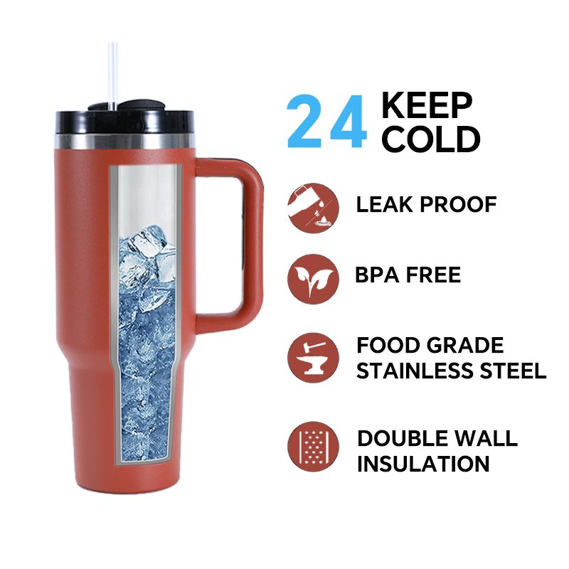 Sublimation blanks 30/40oz Stainless Steel Double Wall skinny straight sublimation Tumbler with lid