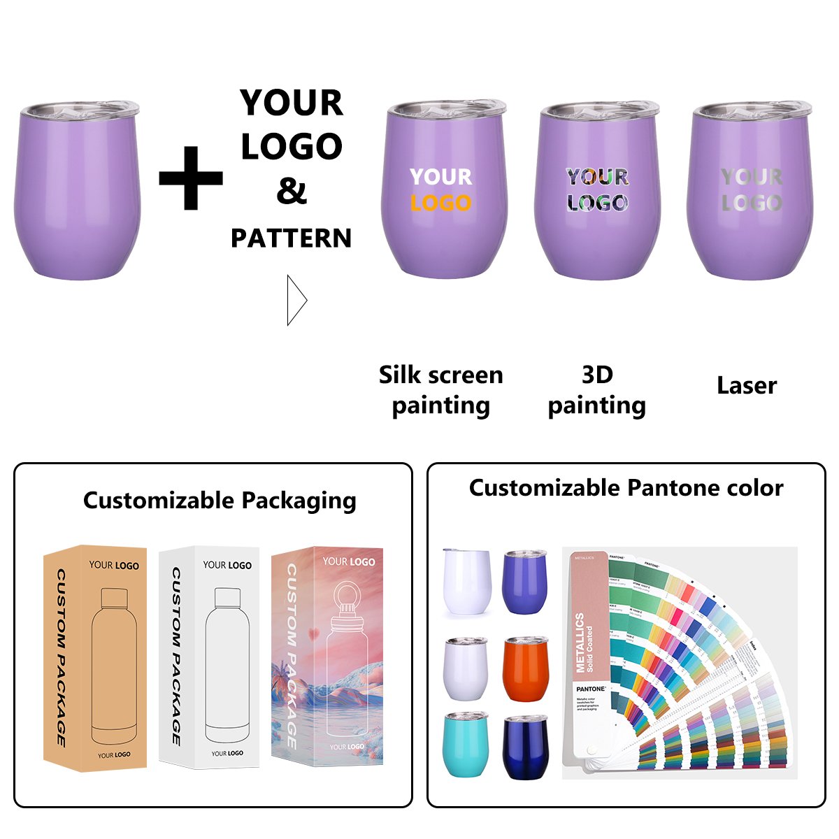 ZP 12oz customized logo 304 Stainless Steel Double Insulated Tumbler Coffee Tumbler Mugs egg shape cup