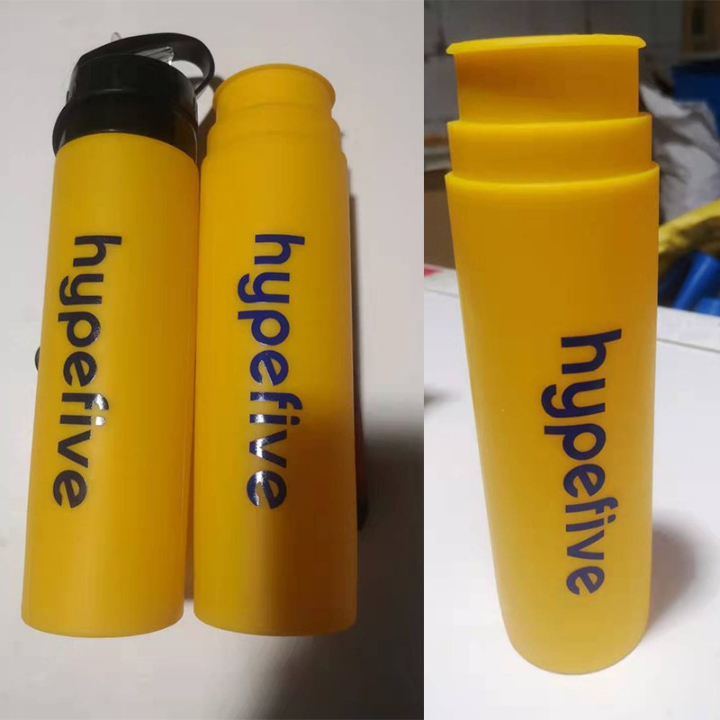Custom Design Foldable Soft Hydration BPA FREE PE Water Bottle For Running Hiking And Cycling Botella de agua de silicona 500ml