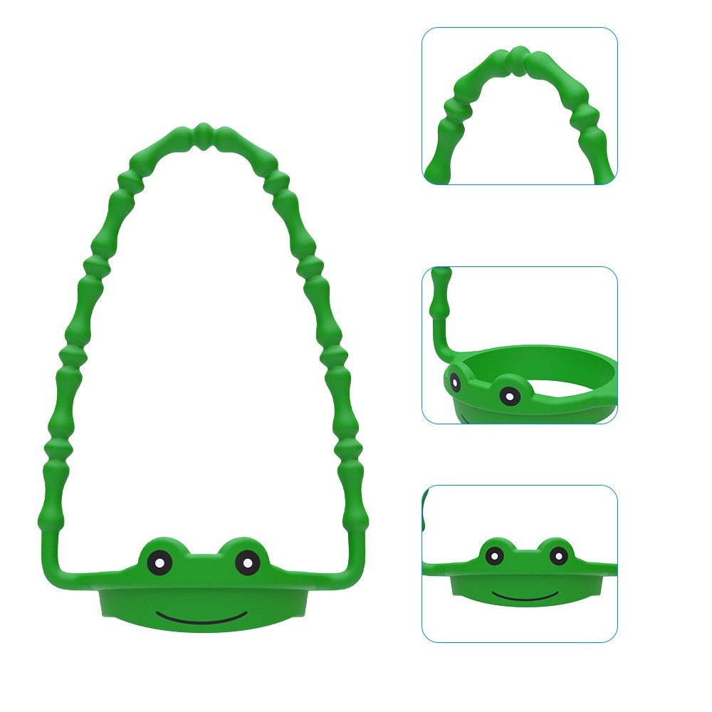 New creative silicone water bottle lanyard novelty cartoon drinking cup portable strap carry handle