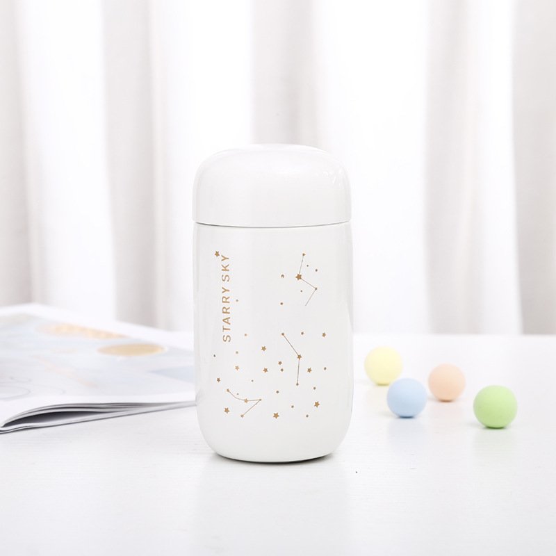 Custom 208ml mugs water bottle double wall steel thermos kawaii bottle vacuum flask botellas termo personalizado