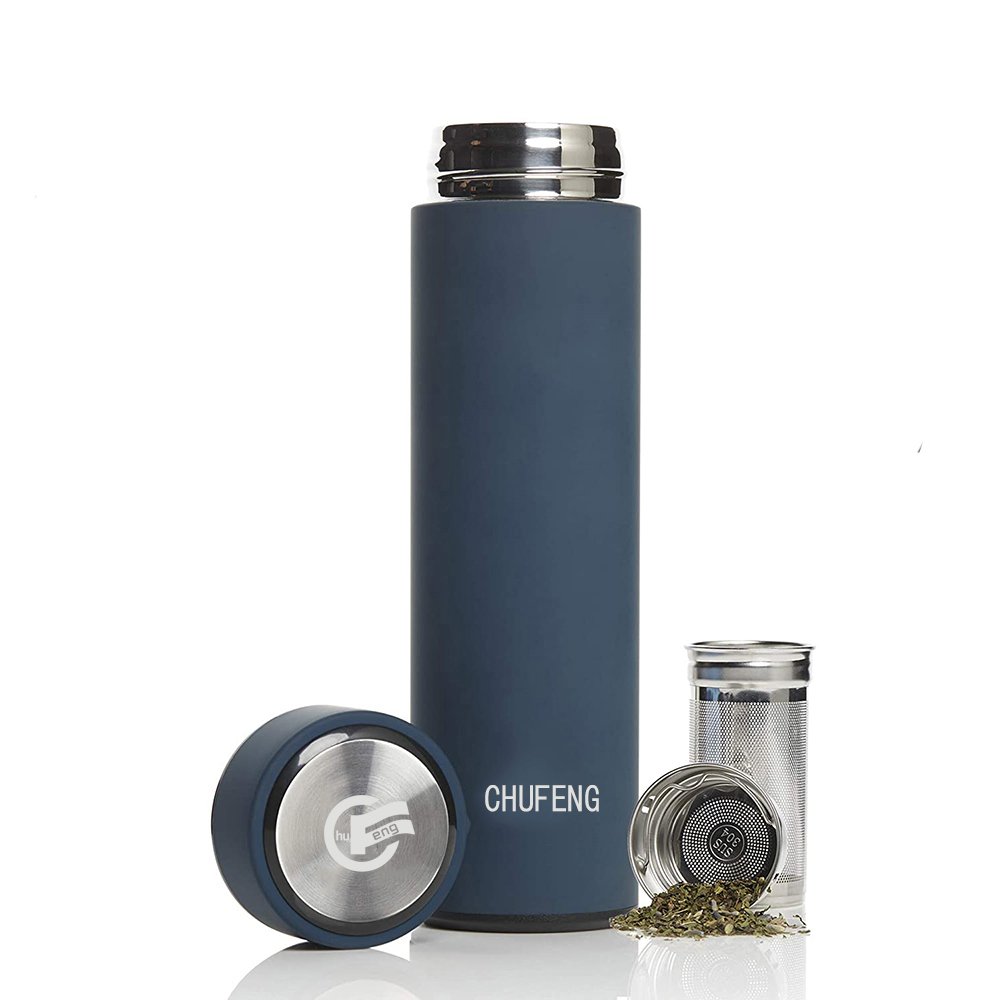 CHUFENG Custom logo 500ml stainless steel double wall portable vacuum insulated drink water bottle Class thermos flask