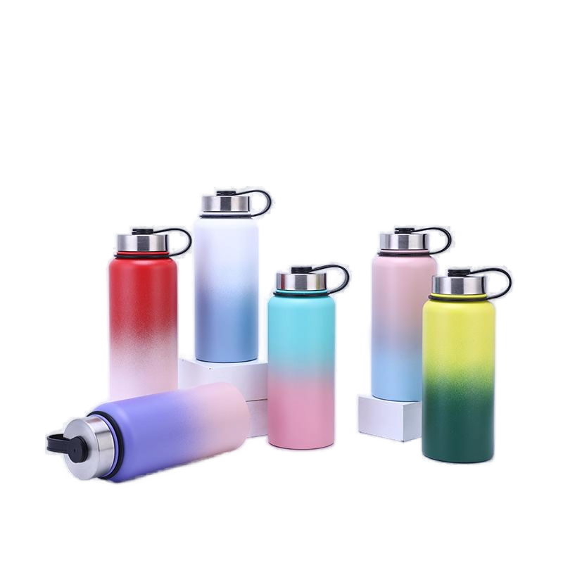 GZYSL Big Capacity Double Wall Stainless Steel Water Bottle Gradient Ramp Vacuum Flasks Insulated Vacuum Thermos Bottle