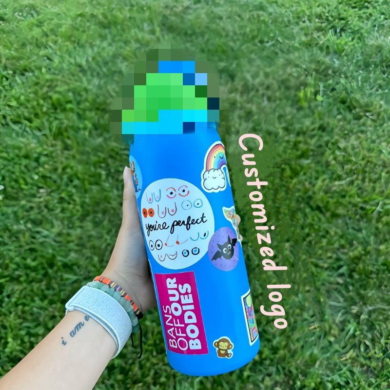 Custom Logo Double Wall Insulated Owalo Sports Water Bottle 24oz 32oz Stainless Steel Water Bottle with Lids