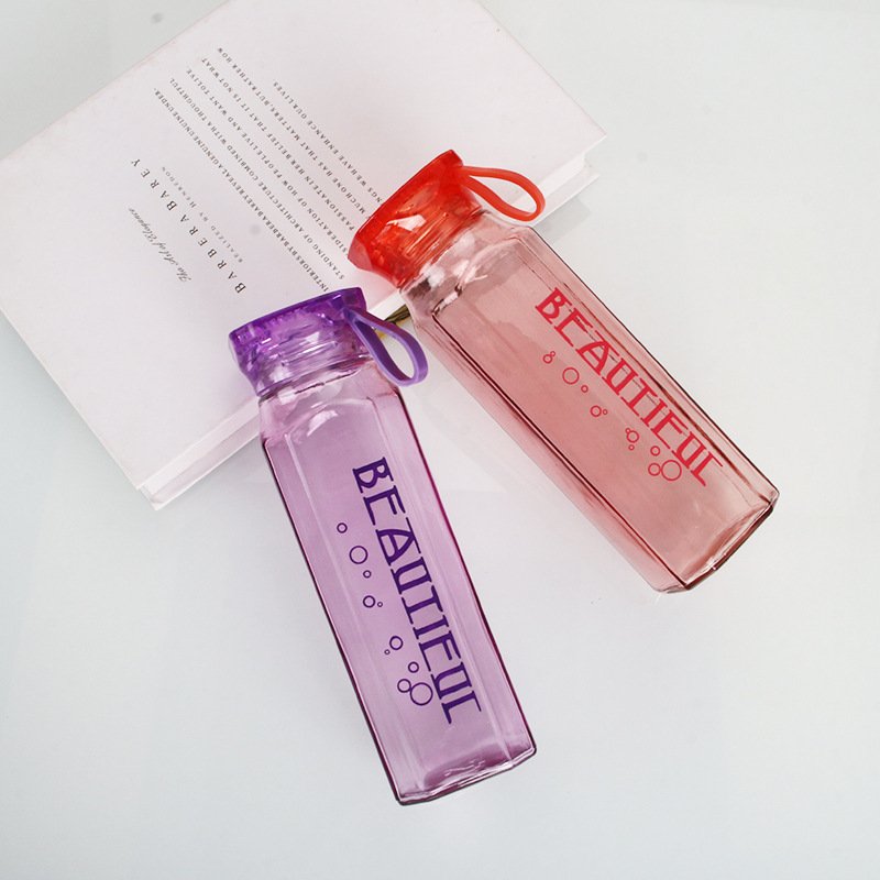Wholesale Creative Diamond Glass Water Bottle Portable 500ml Sports Water Bottle Cup