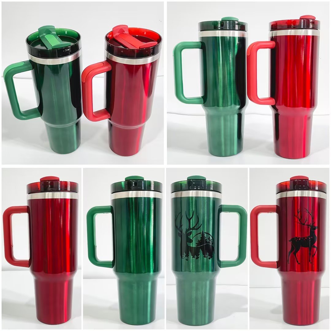 2023 Customize LOGO Adventure bottle 40oz transparent lacquer Tumbler with Handle Vacuum Outdoor Coffee Mug