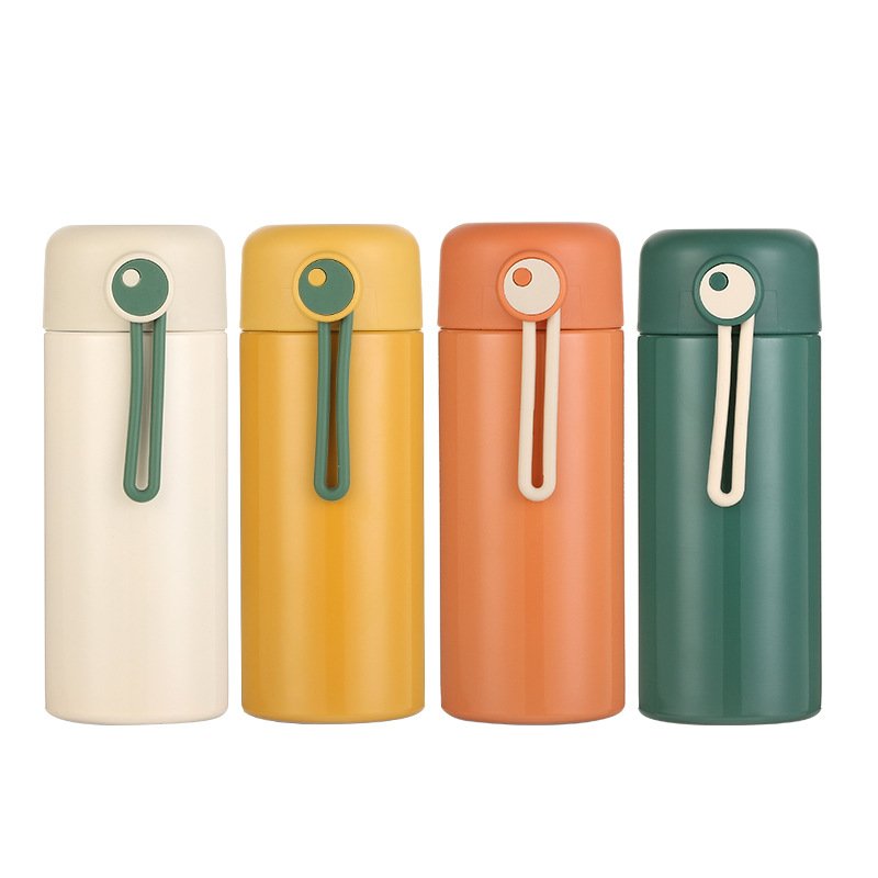 260ml/9oz 316 Stainless Steel Cute Colorful Children Water Bottles Portable Mini Thermos plastic bottle drinking cup