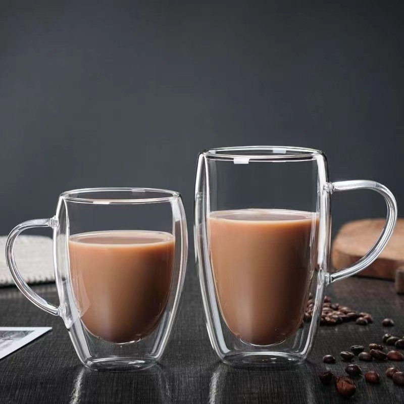 Party 300ml Carton Box Straw Cupst Factory Pwater Cupr Glass Handgrip Tea Coffee Cup Espresso Mugs Doublewater Bottlecup CLASSIC