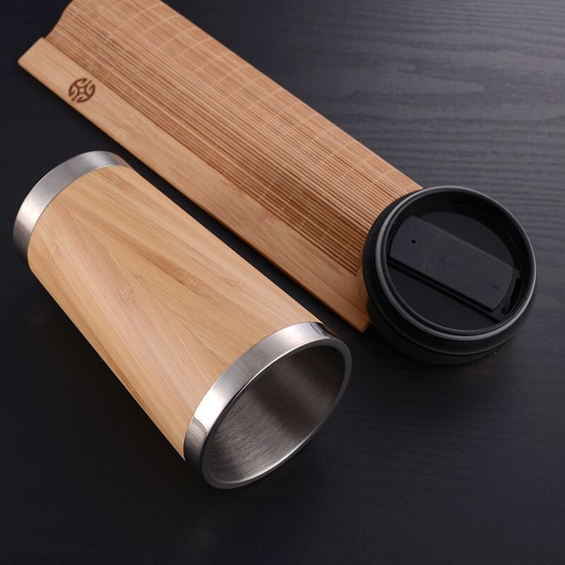 bamboo coffee cup natural bamboo mug stainless steel bamboo bottle