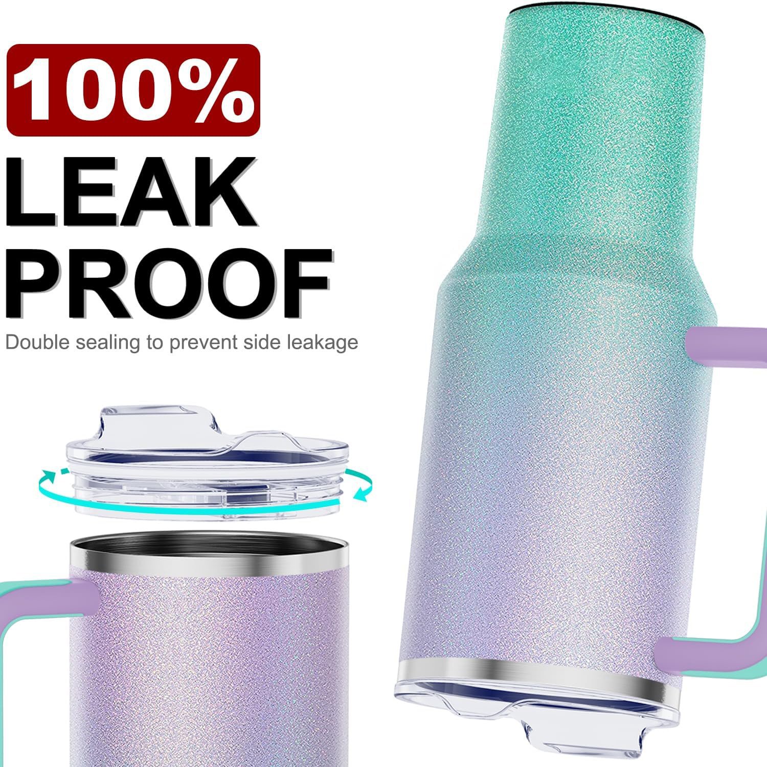 40oz Adventure Tumbler 40 Oz Cup Double Wall Stainless Steel Vacuum Insulated Mug Travel Tumbler With Handle And Lid