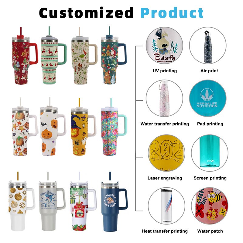 40oz Adventure Tumbler 40 Oz Cup Double Wall Stainless Steel Vacuum Insulated Mug Travel Tumbler With Handle And Lid