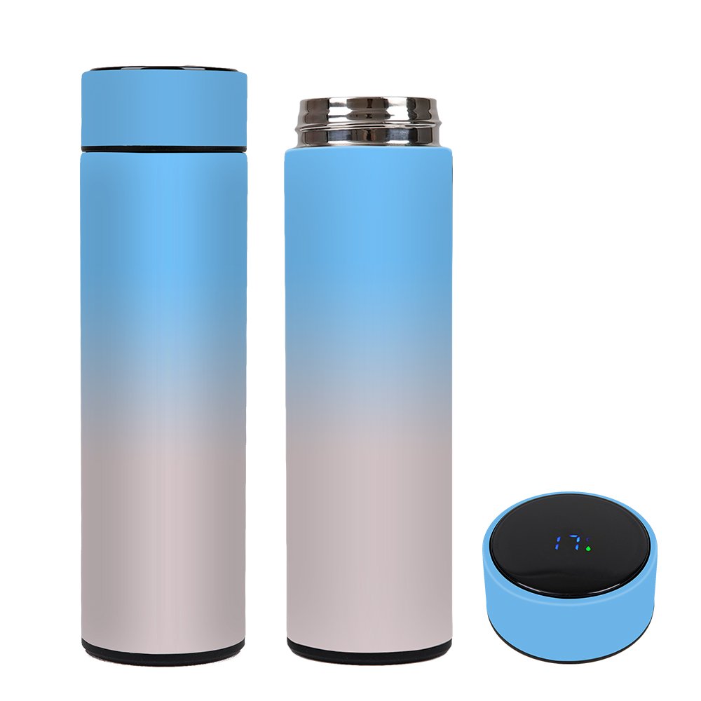 Wholesale Temperature Show 500ml Smart Vacuum Insulated Water Bottle With Led Temperature Show Insulated Flask Thermos