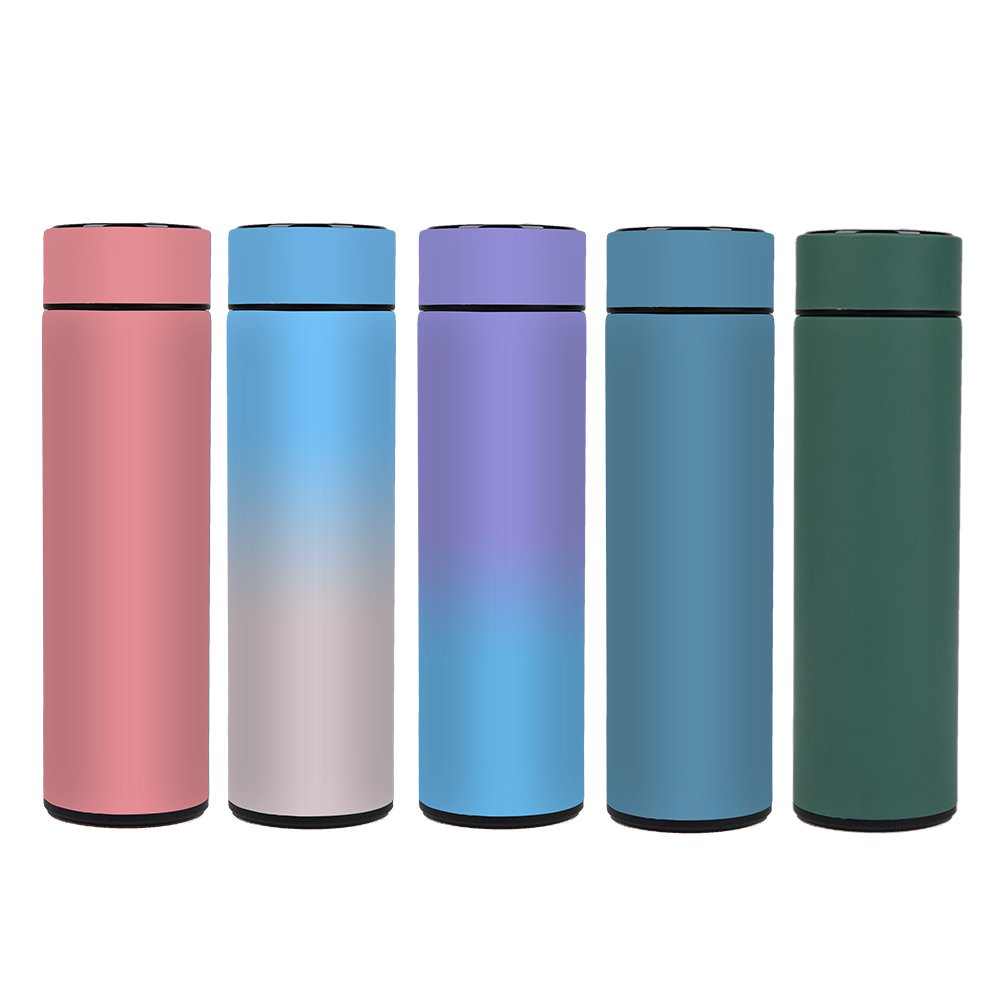 Wholesale Temperature Show 500ml Smart Vacuum Insulated Water Bottle With Led Temperature Show Insulated Flask Thermos