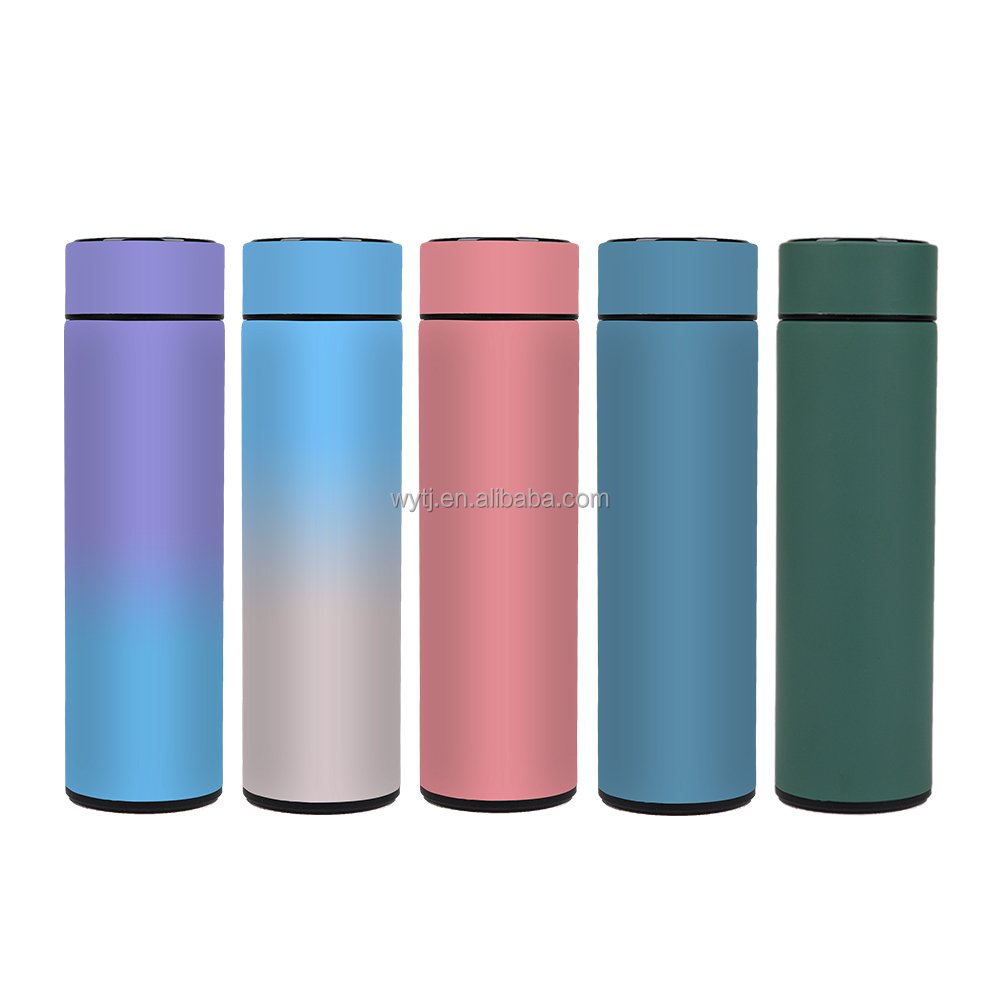 Wholesale Temperature Show 500ml Smart Vacuum Insulated Water Bottle With Led Temperature Show Insulated Flask Thermos