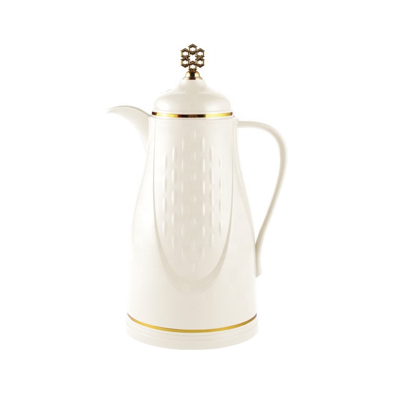 SUNLIFE Vacuum Flask 1000ml Arabian Coffee Pot High Quality White Glass Refill thermal insulated