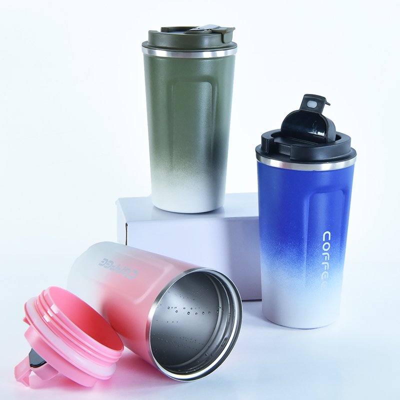 380ml 510ml Portable Best Custom Reusable Stainless Steel Insulated Travel Mug Thermal Coffee Cup Thermal Water Bottle