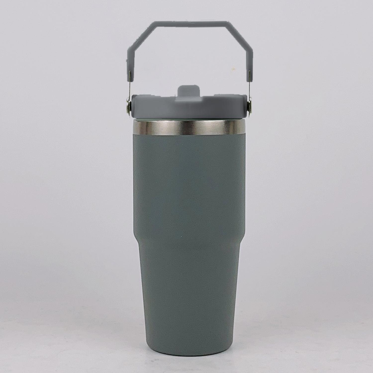 14oz Reusable Water Bottle Leak Proof Vacuum Insulated Kids Stainless Steel Tumbler with handle and Flip Straw