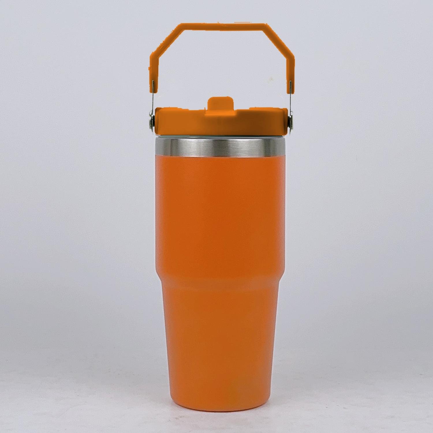 14oz Reusable Water Bottle Leak Proof Vacuum Insulated Kids Stainless Steel Tumbler with handle and Flip Straw