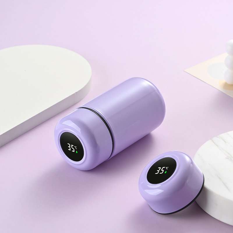 220ml Mini Smart LED Temperature Display Cute Design Straight Cup Exquisite Vacuum Flasks