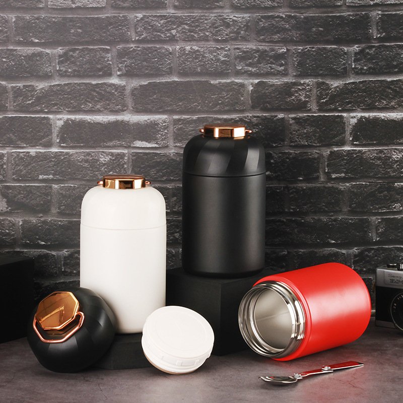 Store Food Portable handle 304 stainless steel Braising beaker vacuum pot cup large capacity lunch box braising pot
